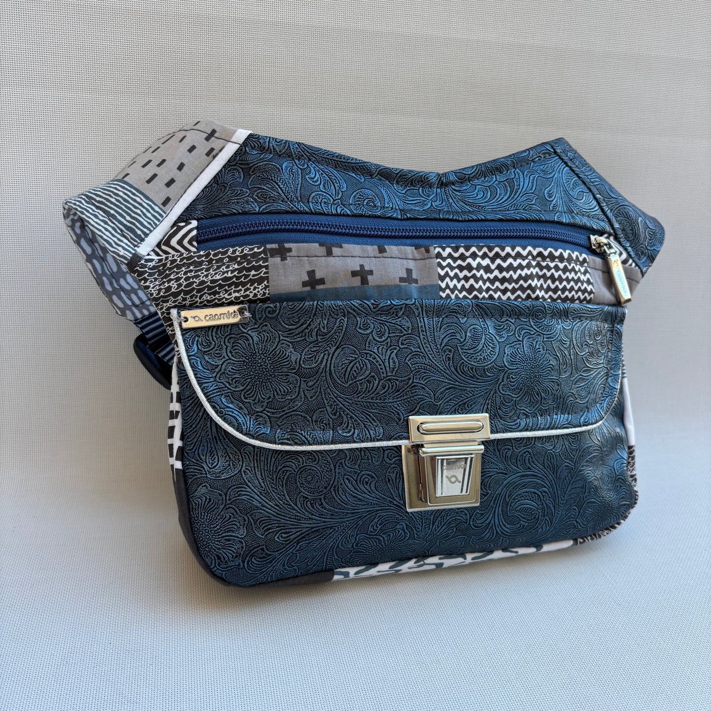 Riñonera "Elegant Patchwork" + Bolsillo trasero · Pieza Única Núm. 19082