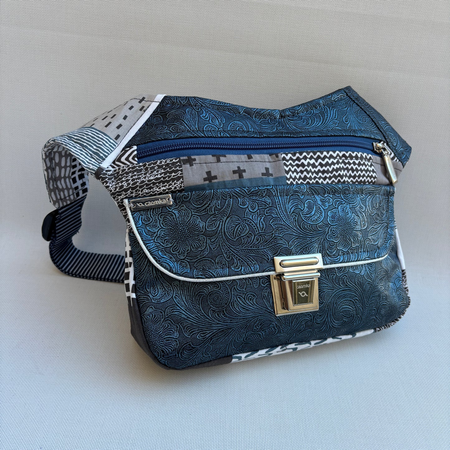 Riñonera "Elegant Patchwork" + Bolsillo trasero · Pieza Única Núm. 19082