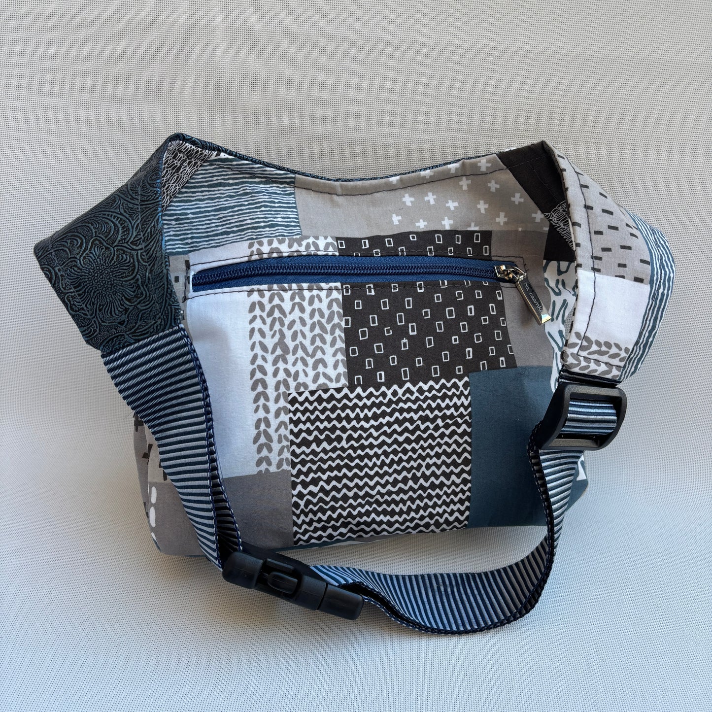 Riñonera "Elegant Patchwork" + Bolsillo trasero · Pieza Única Núm. 19082