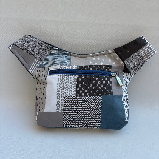 Riñonera "Elegant Patchwork" + Bolsillo trasero · Pieza Única Núm. 19082