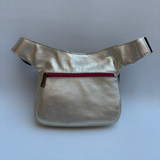 50% Dto. Riñonera "Special Golden Soft & Lavanda" · Piel - Cuero · Pieza Exclusiva Núm. 15973