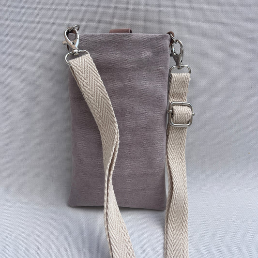 Porta Móvil · Diseño Natura · Tejido natural Cáñamo · Rosa Nude