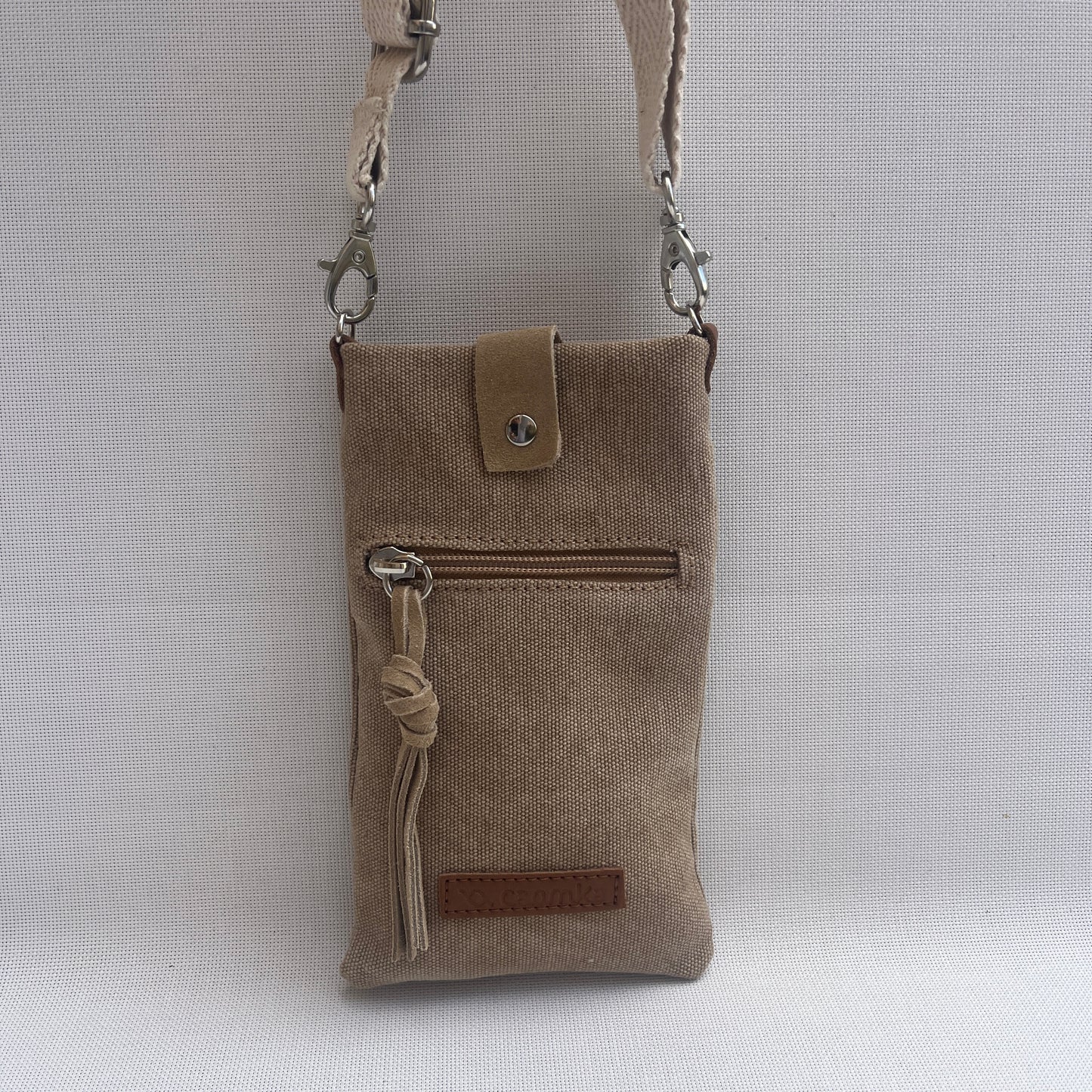 (-50%) Porta Móvil · Diseño Natura · Tejido natural Cáñamo · Beige