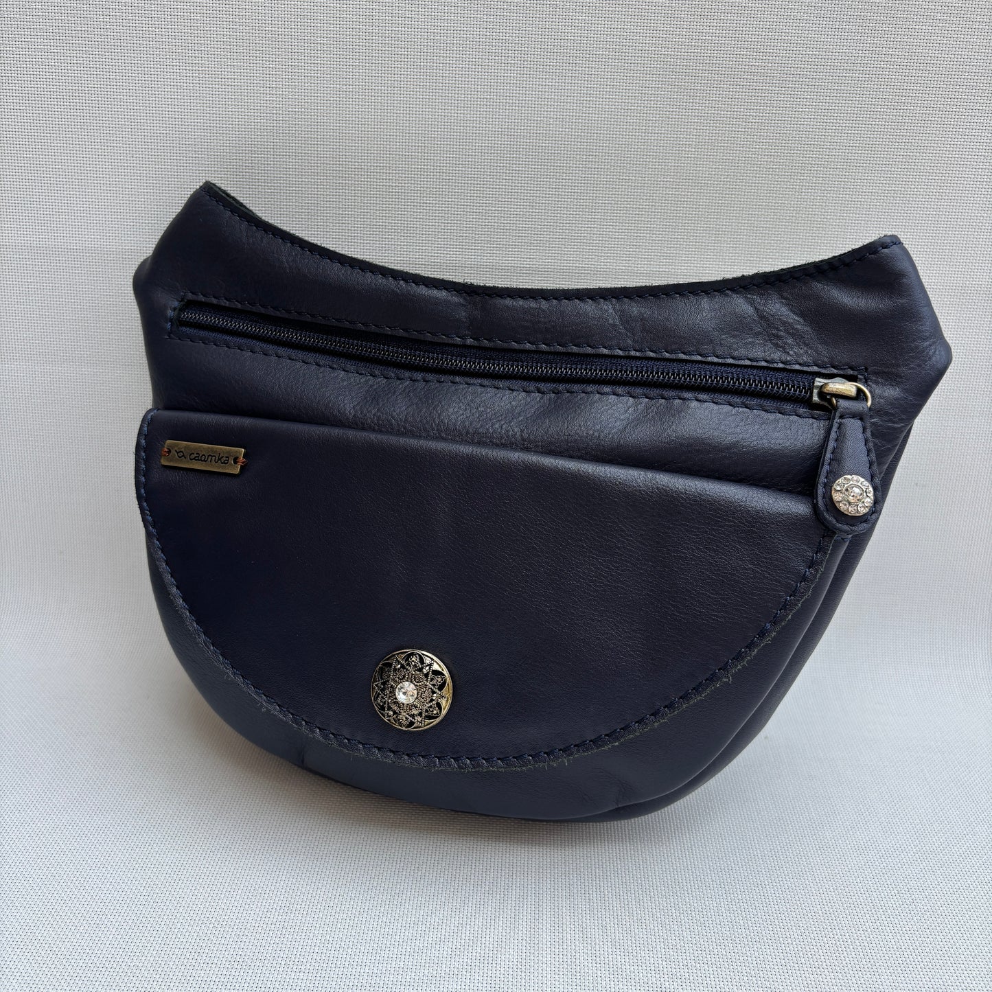 Riñonera Luna "Special Dark Blue Luxury" Silver · Piel · Pieza Exclusiva Núm. 19065
