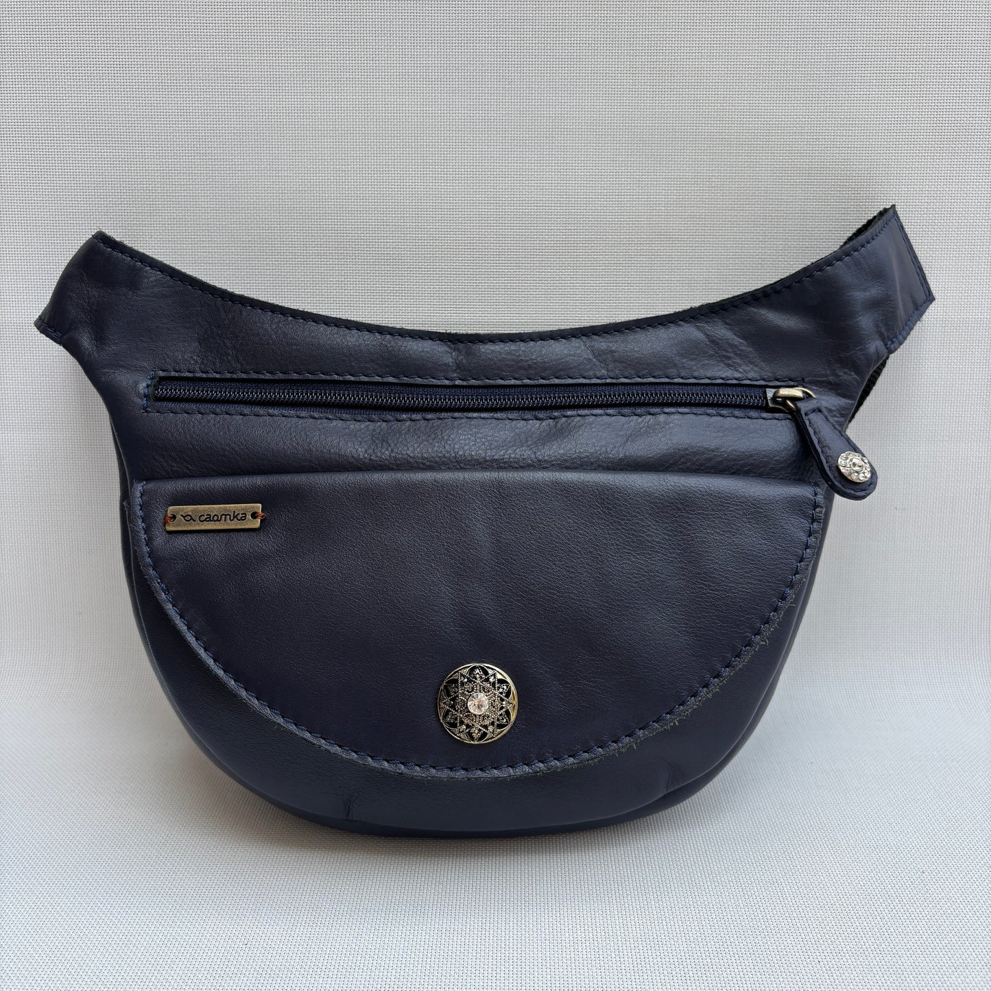 Riñonera Luna "Special Dark Blue Luxury" Silver · Piel · Pieza Exclusiva Núm. 19065