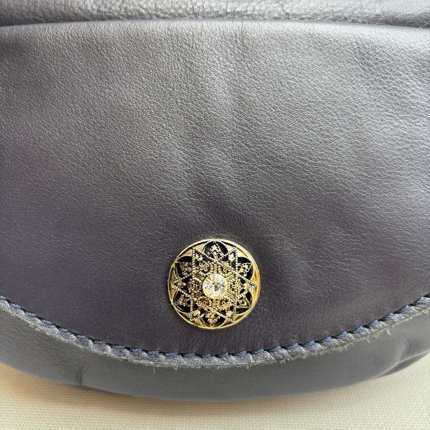 Riñonera Luna "Special Dark Blue Luxury" Silver · Piel · Pieza Exclusiva Núm. 19065