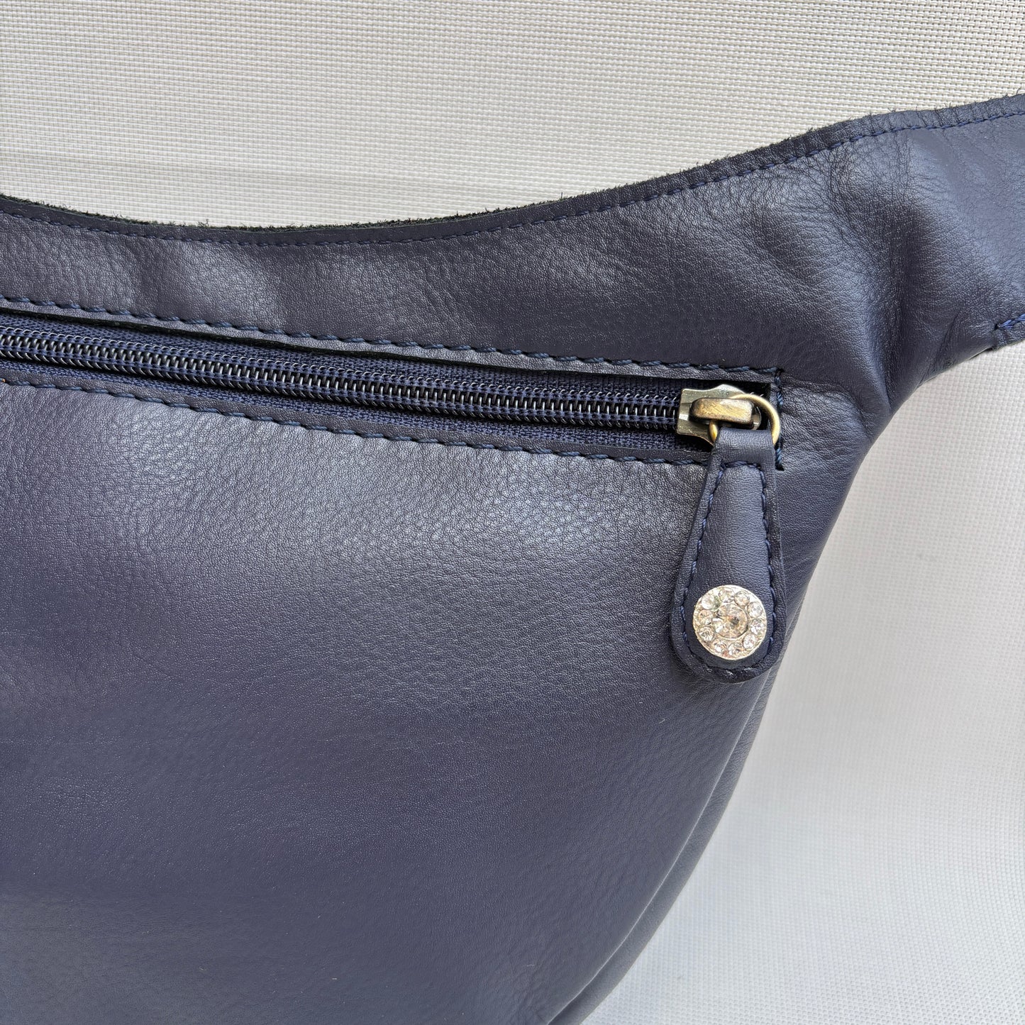 Riñonera Luna "Special Dark Blue Luxury" Silver · Piel · Pieza Exclusiva Núm. 19065