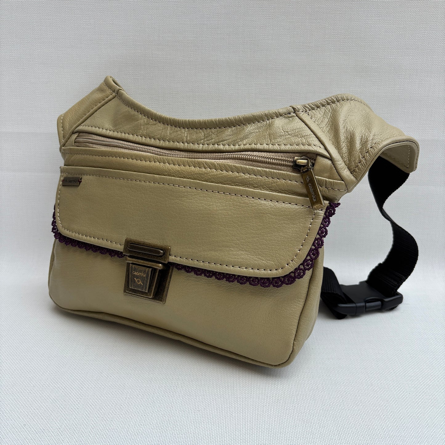 BioCuir Classic Black &amp; Silver BioCuir® Natural Leather Exclusive Piece No. 6678