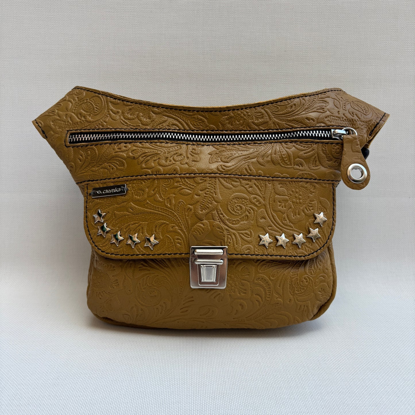 Riñonera Mini "Premium Camel Stars" · Piel · Pieza Única Núm. 17592