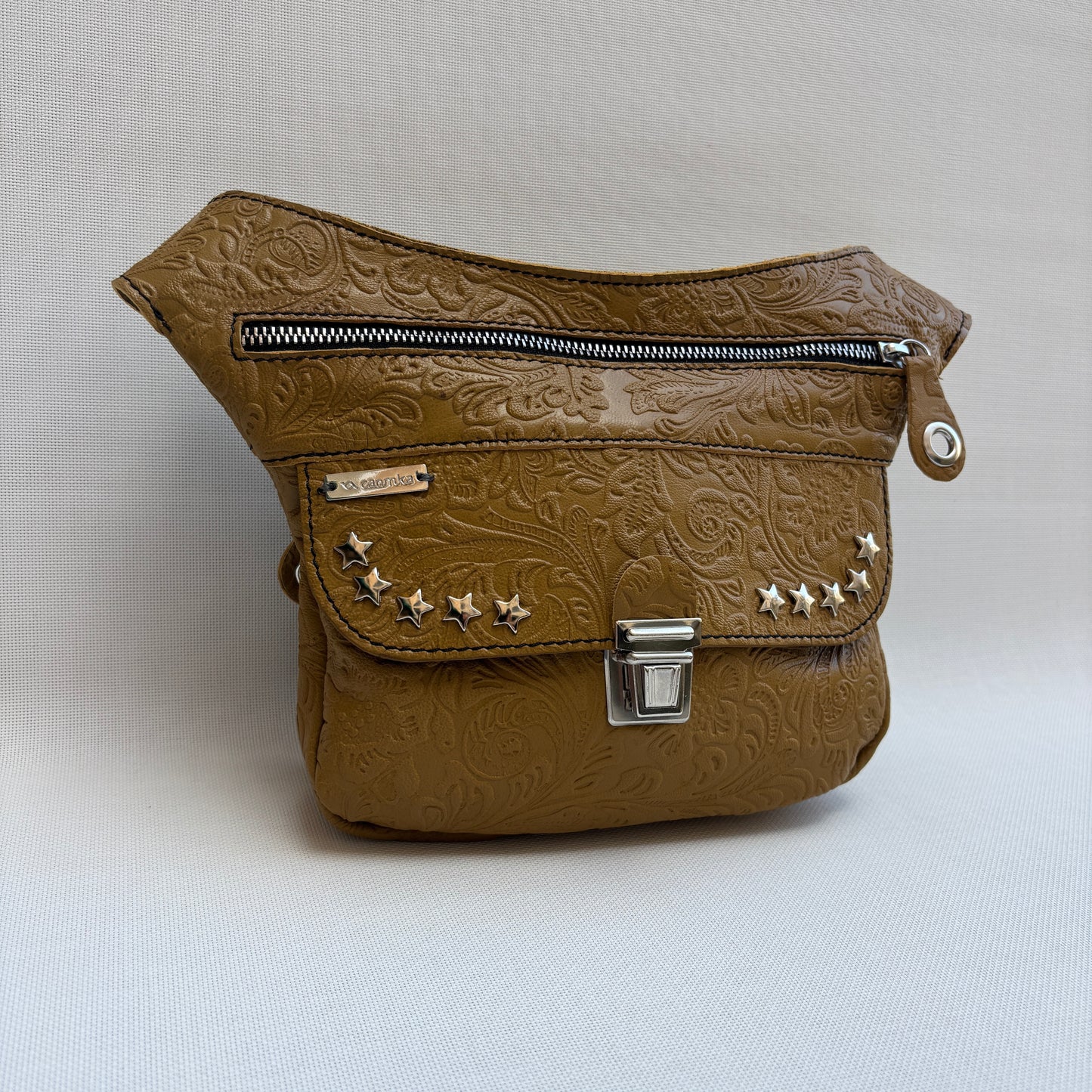 Riñonera Mini "Premium Camel Stars" · Piel · Pieza Única Núm. 17592