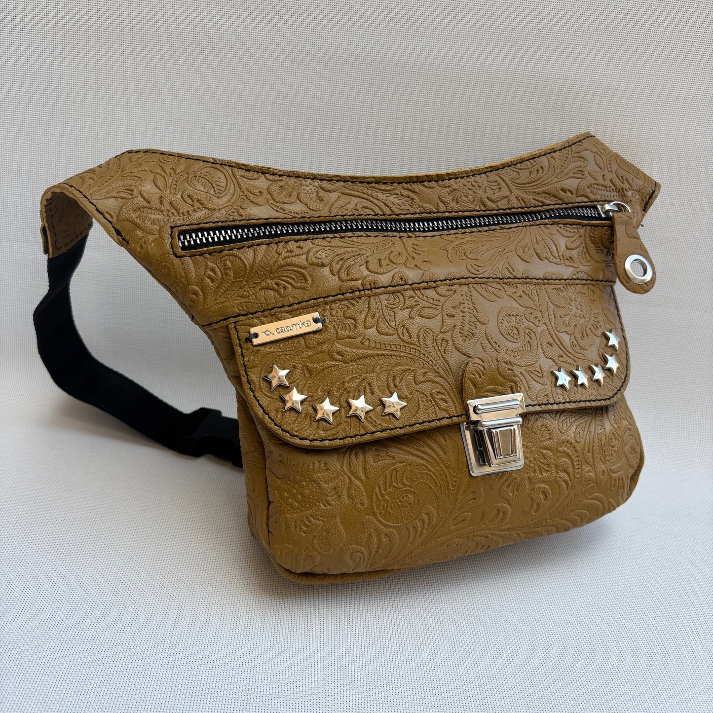 Riñonera Mini "Premium Camel Stars" · Piel · Pieza Única Núm. 17592