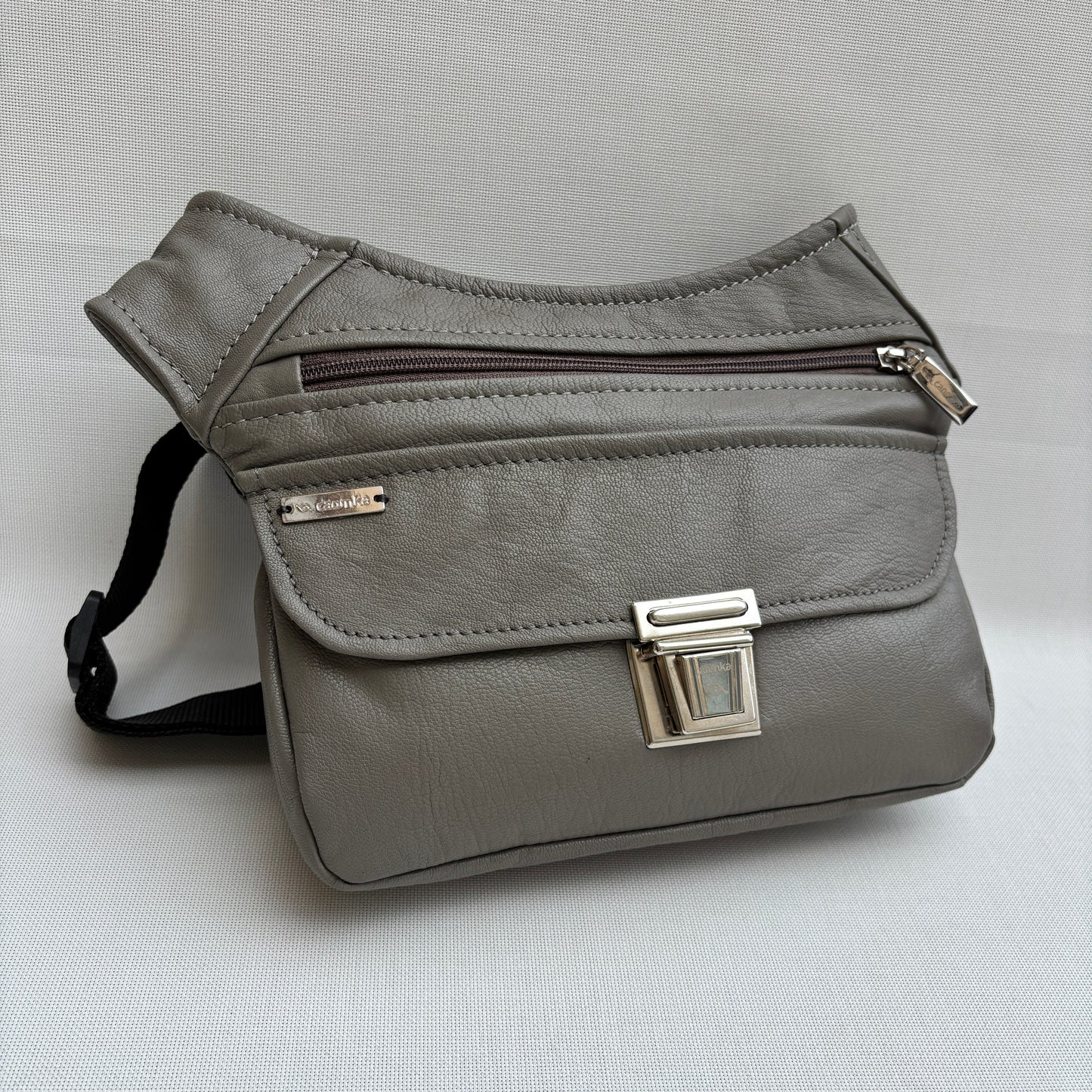BioCuir Classic Black &amp; Silver BioCuir® Natural Leather Exclusive Piece No. 6678