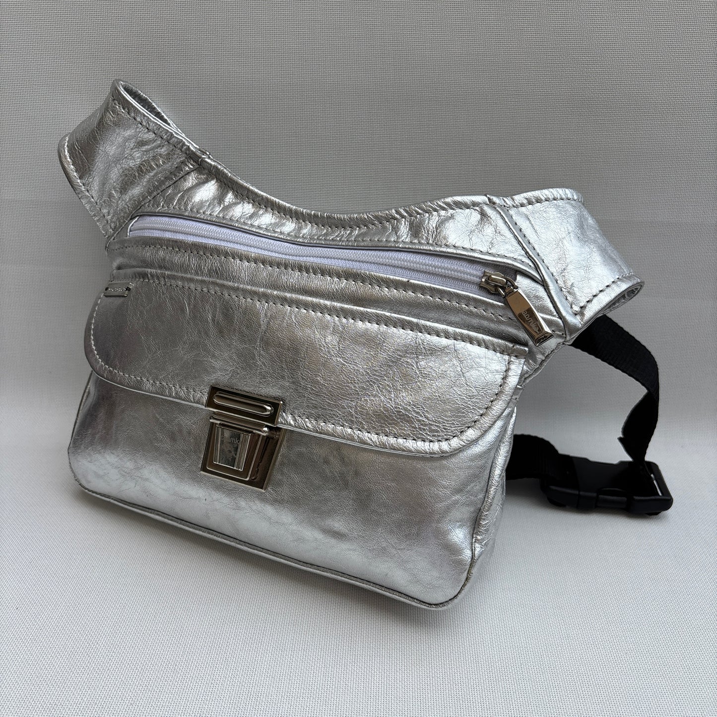 BioCuir Classic Black &amp; Silver BioCuir® Natural Leather Exclusive Piece No. 6678