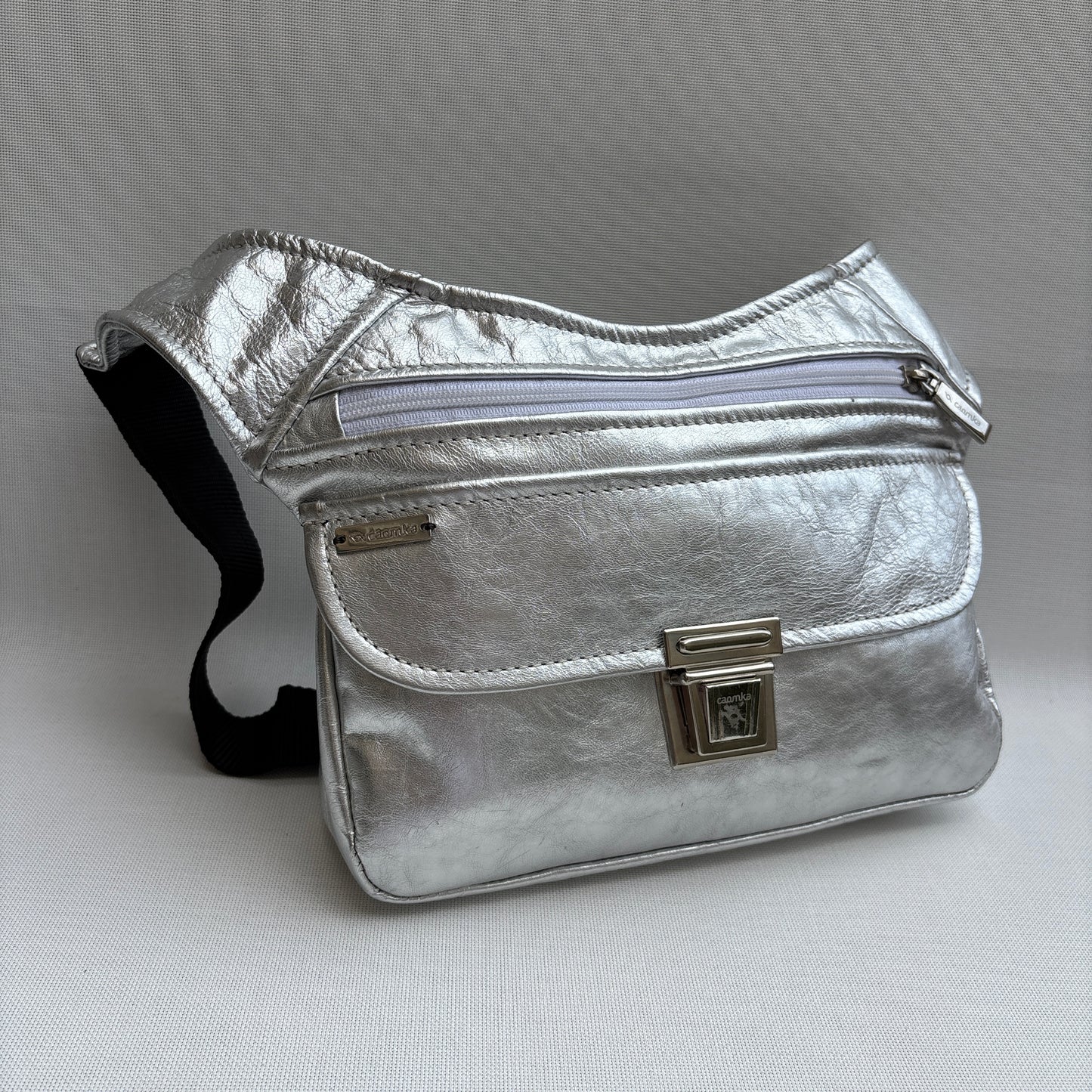 BioCuir Classic Black &amp; Silver BioCuir® Natural Leather Exclusive Piece No. 6678