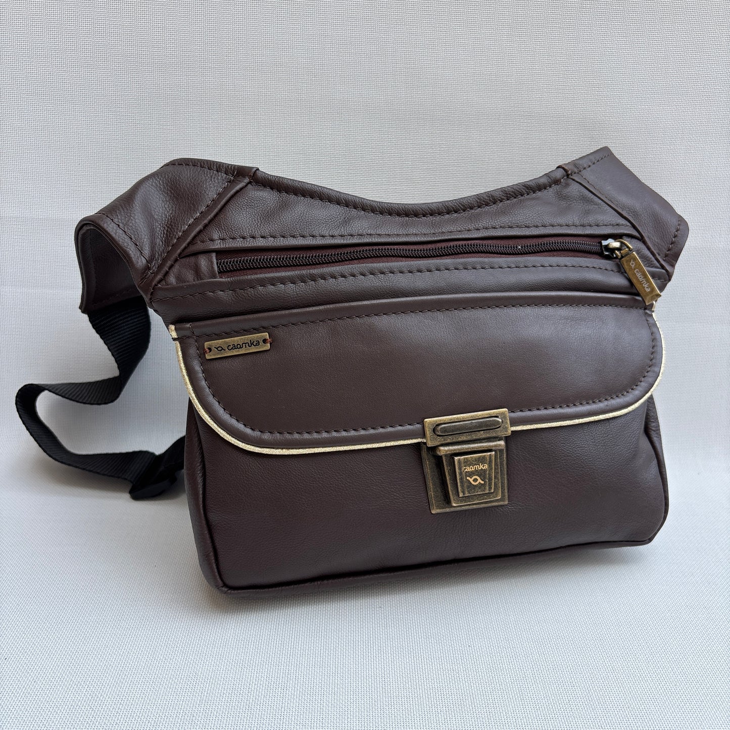 BioCuir Classic Black &amp; Silver BioCuir® Natural Leather Exclusive Piece No. 6678