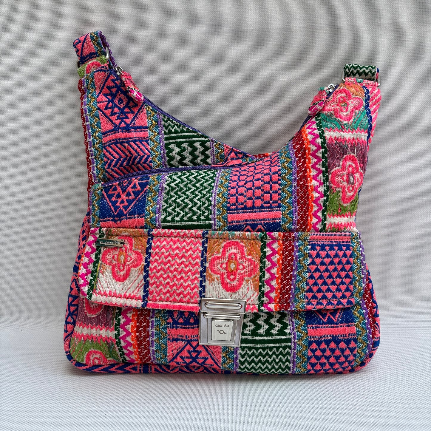 Bolso Bandolera Súper Caomka "Electric Boho Vibes" · Pieza Única Núm. 19042