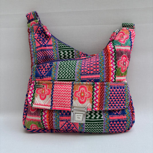 Bolso Bandolera Súper Caomka "Electric Boho Vibes" · Pieza Única Núm. 19042