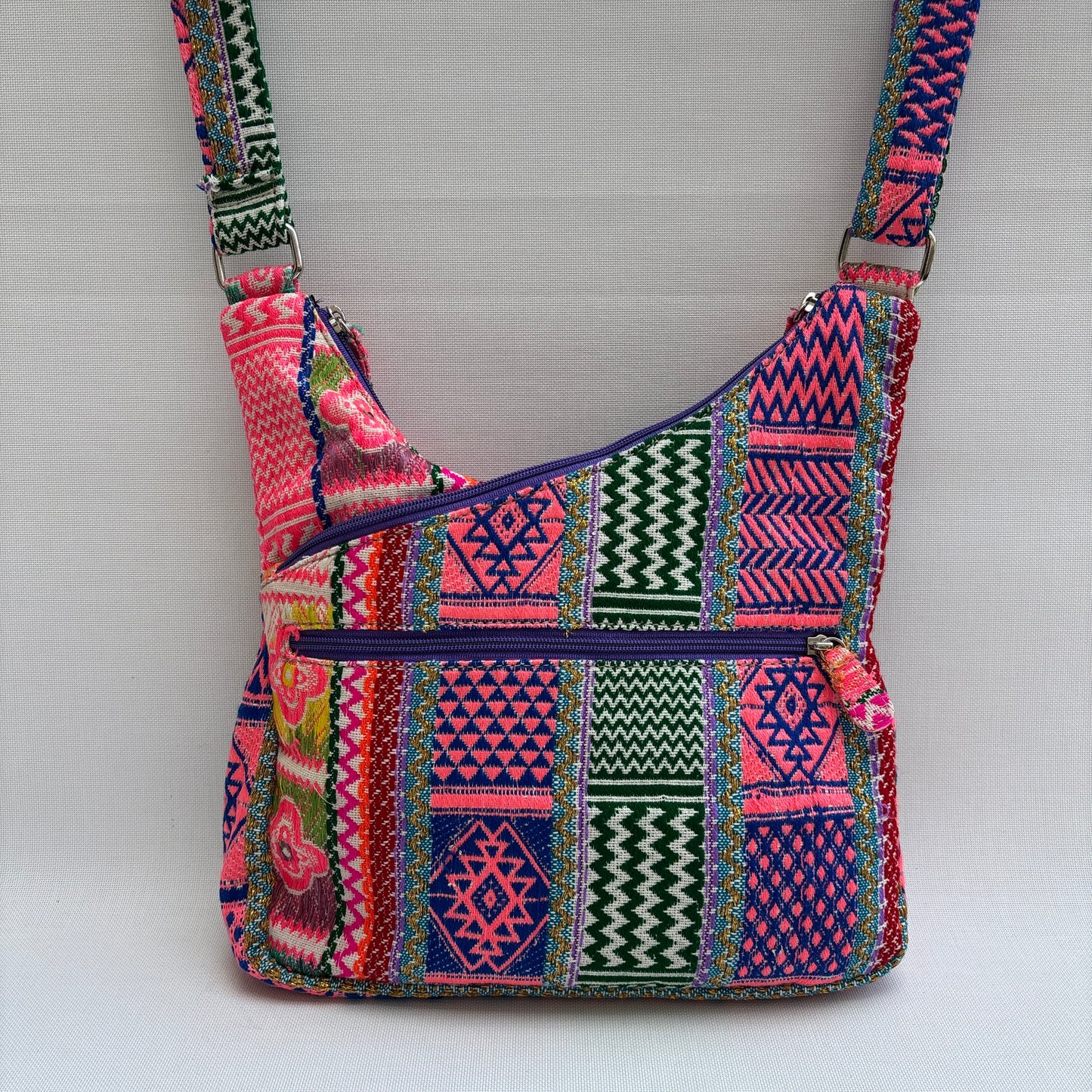 Bolso Bandolera Súper Caomka "Electric Boho Vibes" · Pieza Única Núm. 19042