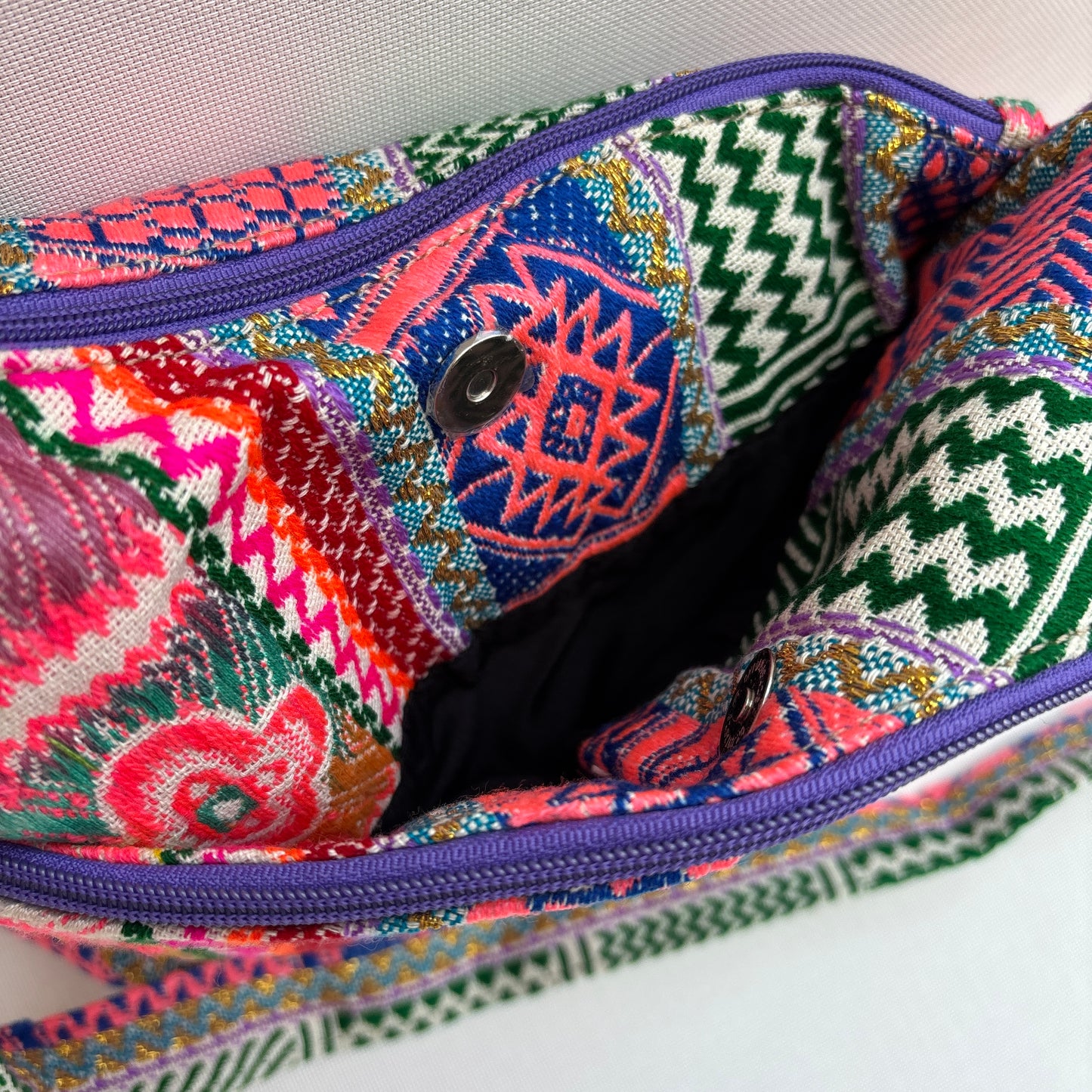 Bolso Bandolera Súper Caomka "Electric Boho Vibes" · Pieza Única Núm. 19042