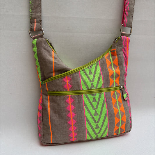 Bolso Bandolera Súper Caomka "Neon Safari" · Pieza Única Núm. 19050