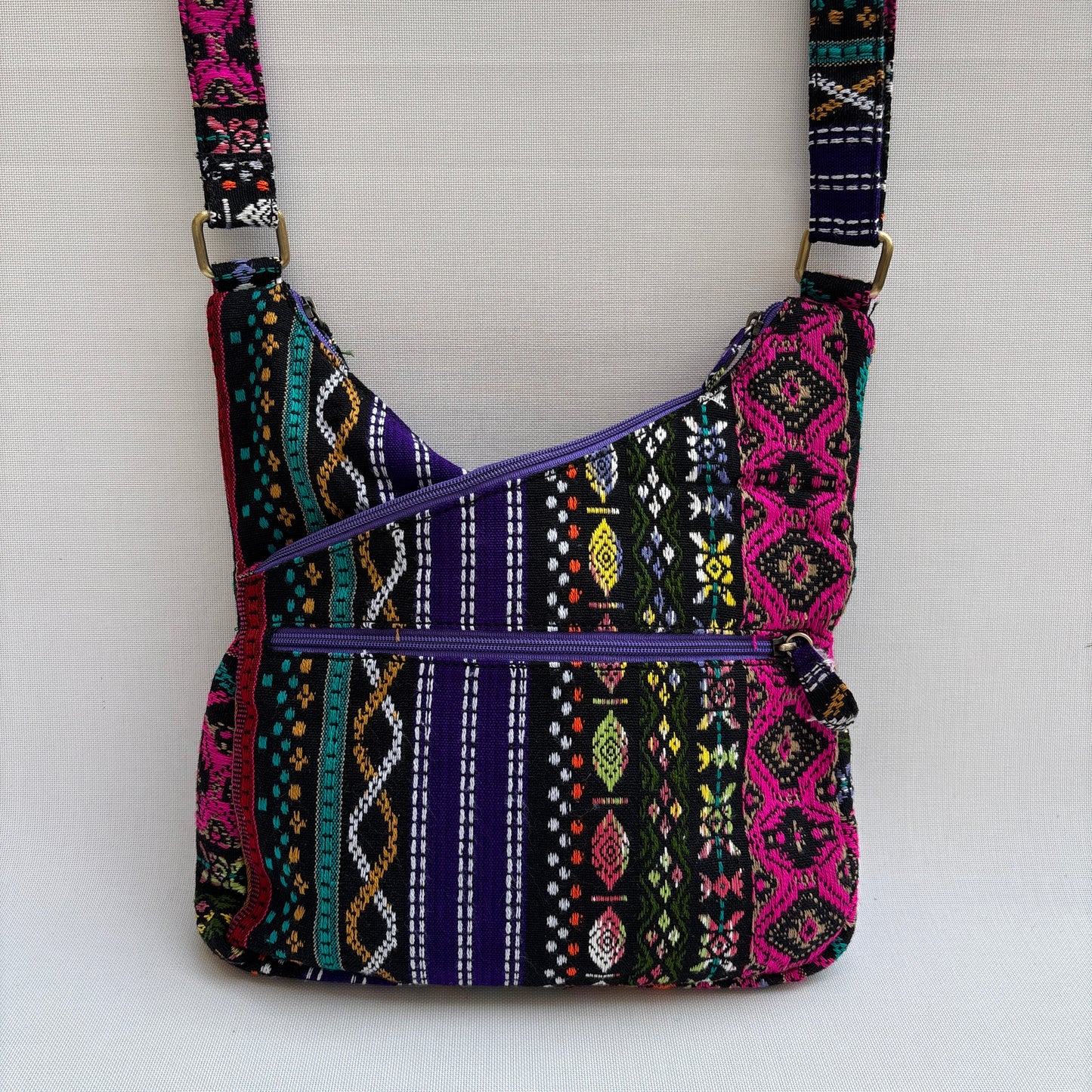 Bolso Bandolera Súper Caomka "Midnight Tribal Glow" · Pieza Única Núm. 19055