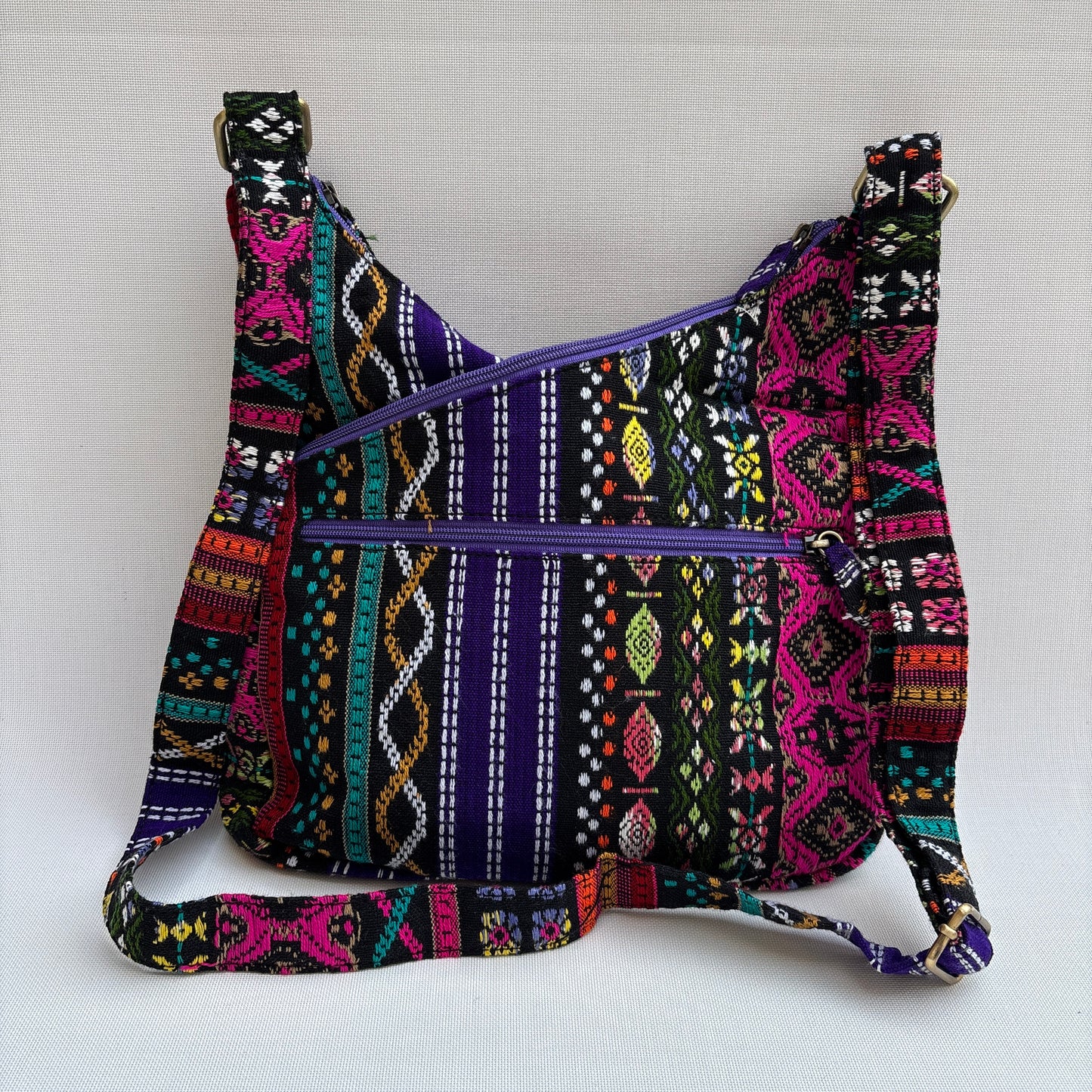Bolso Bandolera Súper Caomka "Midnight Tribal Glow" · Pieza Única Núm. 19055