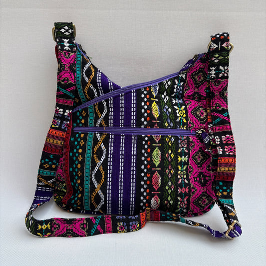 Bolso Bandolera Súper Caomka "Midnight Tribal Glow" · Pieza Única Núm. 19055