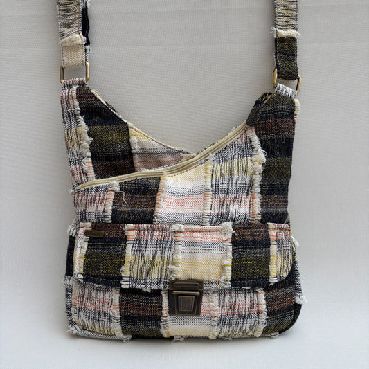 Bolso Bandolera Súper Caomka "Golden Patchwork Light" · Pieza Única Núm. 19057