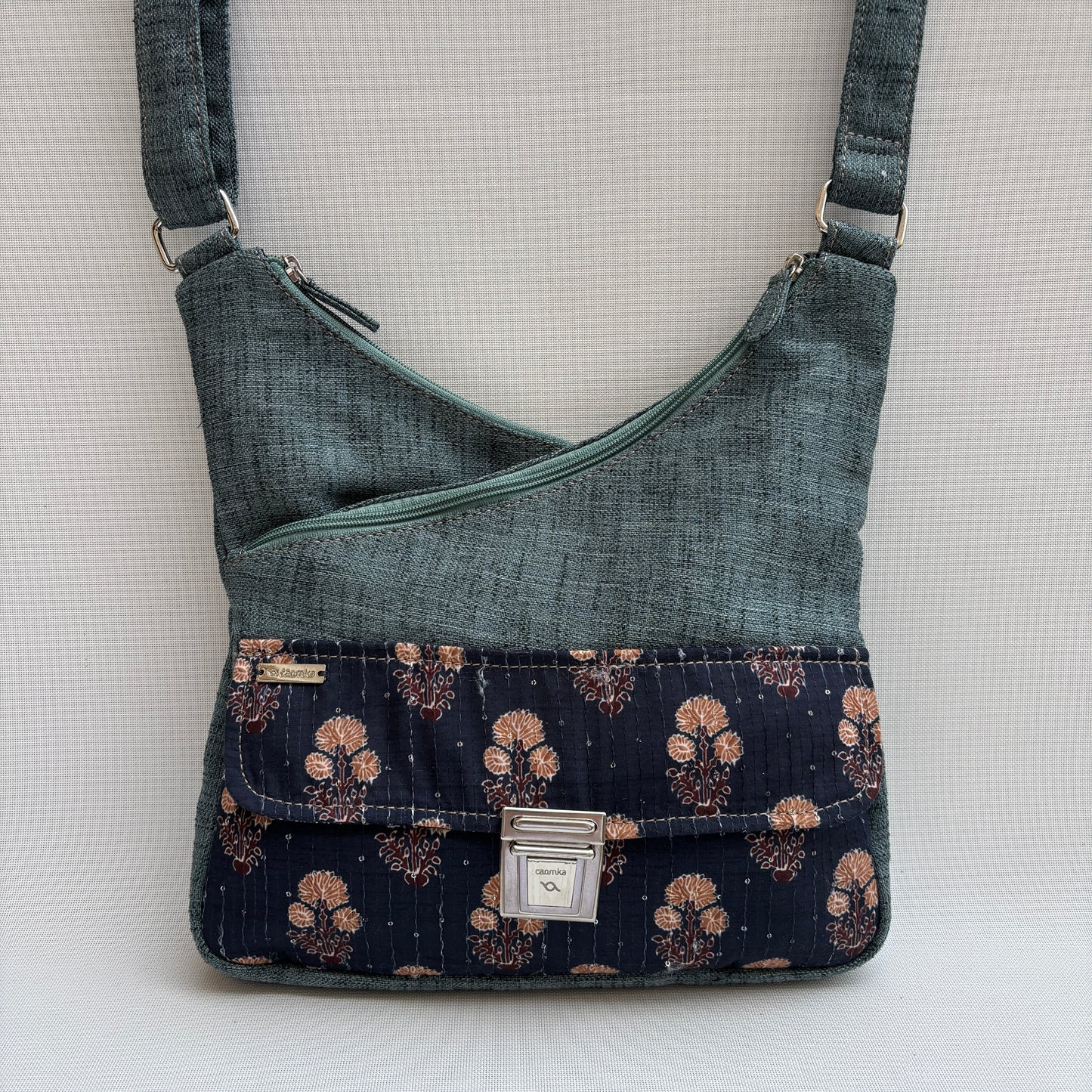 Bolso Bandolera Súper Caomka "Forest Bloom" · Pieza Única Núm. 19058