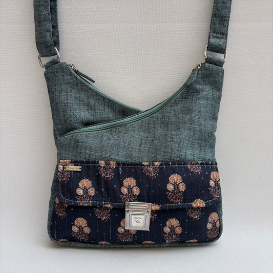 Bolso Bandolera Súper Caomka "Forest Bloom" · Pieza Única Núm. 19058