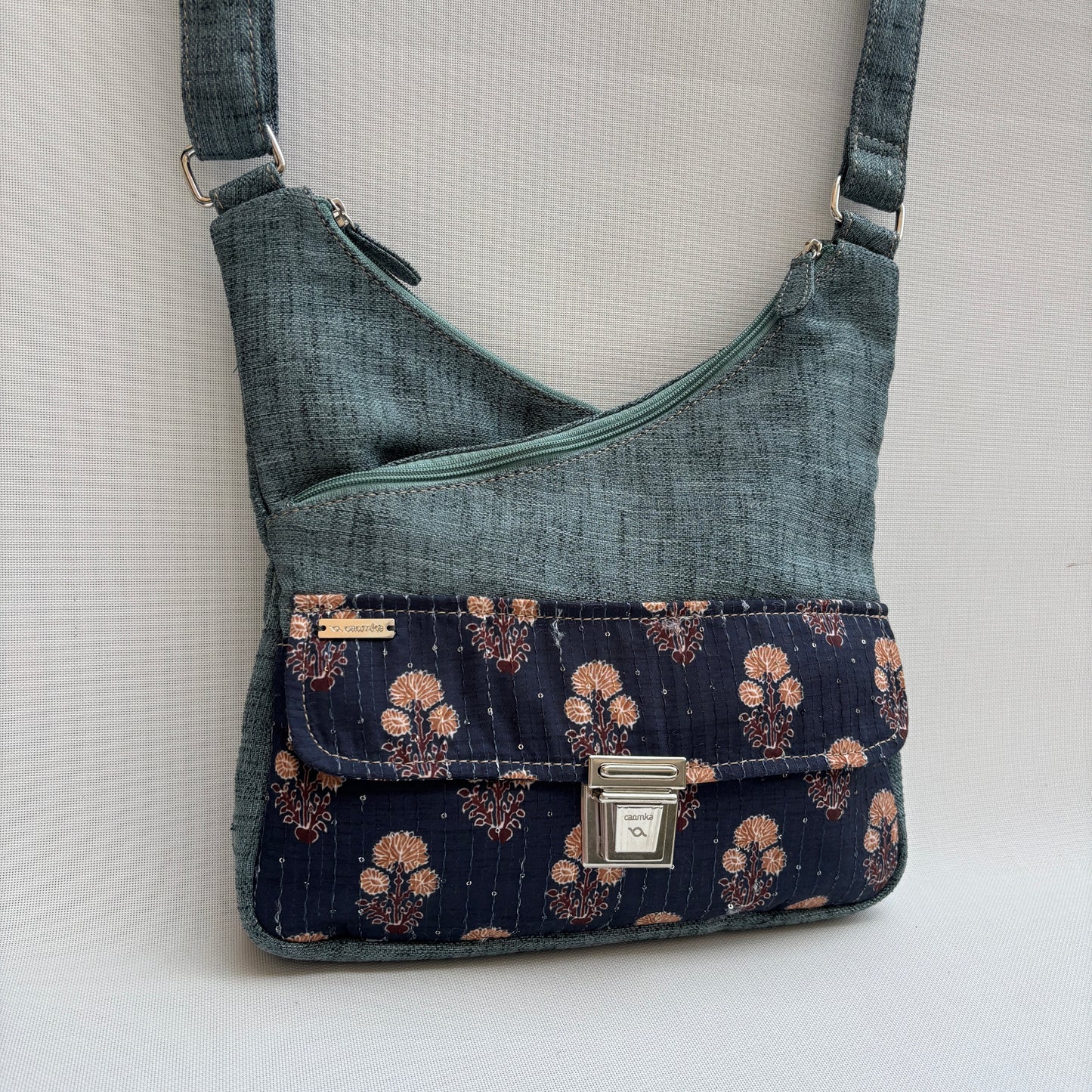 Bolso Bandolera Súper Caomka "Forest Bloom" · Pieza Única Núm. 19058