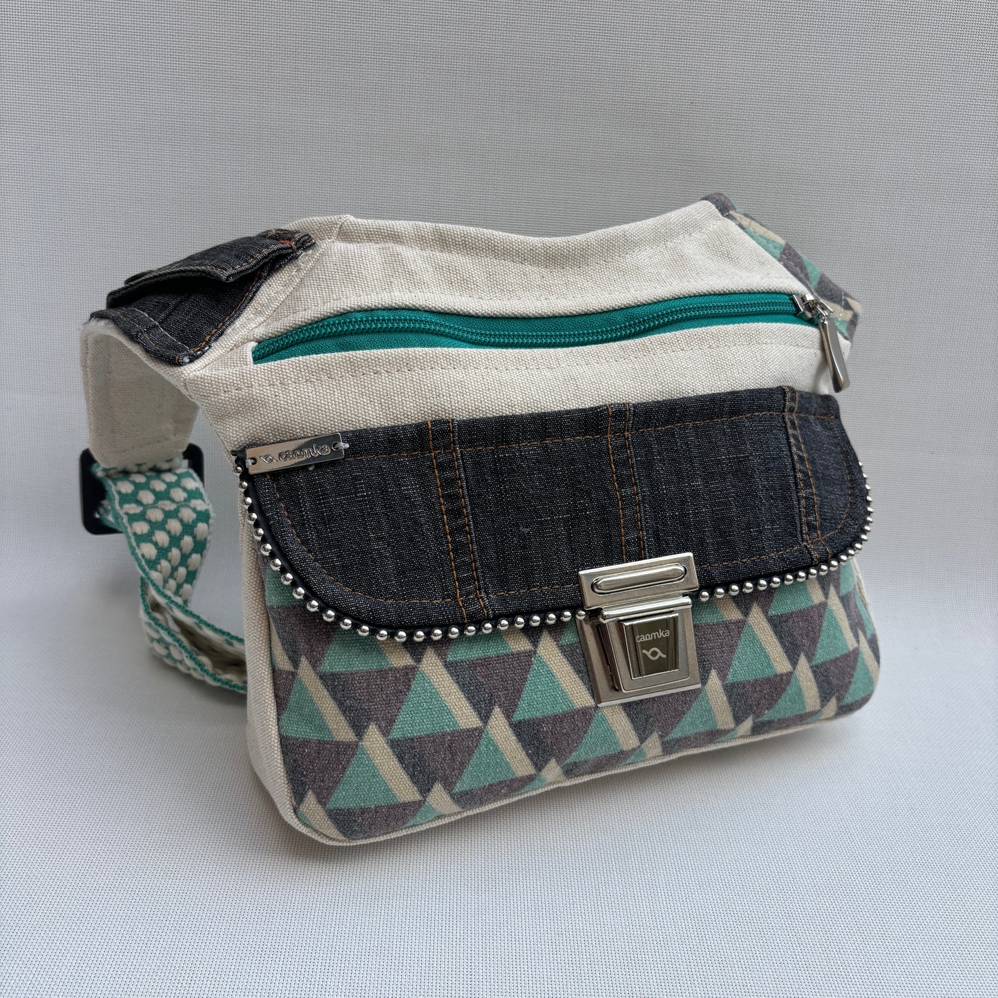 Riñonera "Geometric Nepal Top" + Bolsillo trasero · Pieza Única Núm. 17635