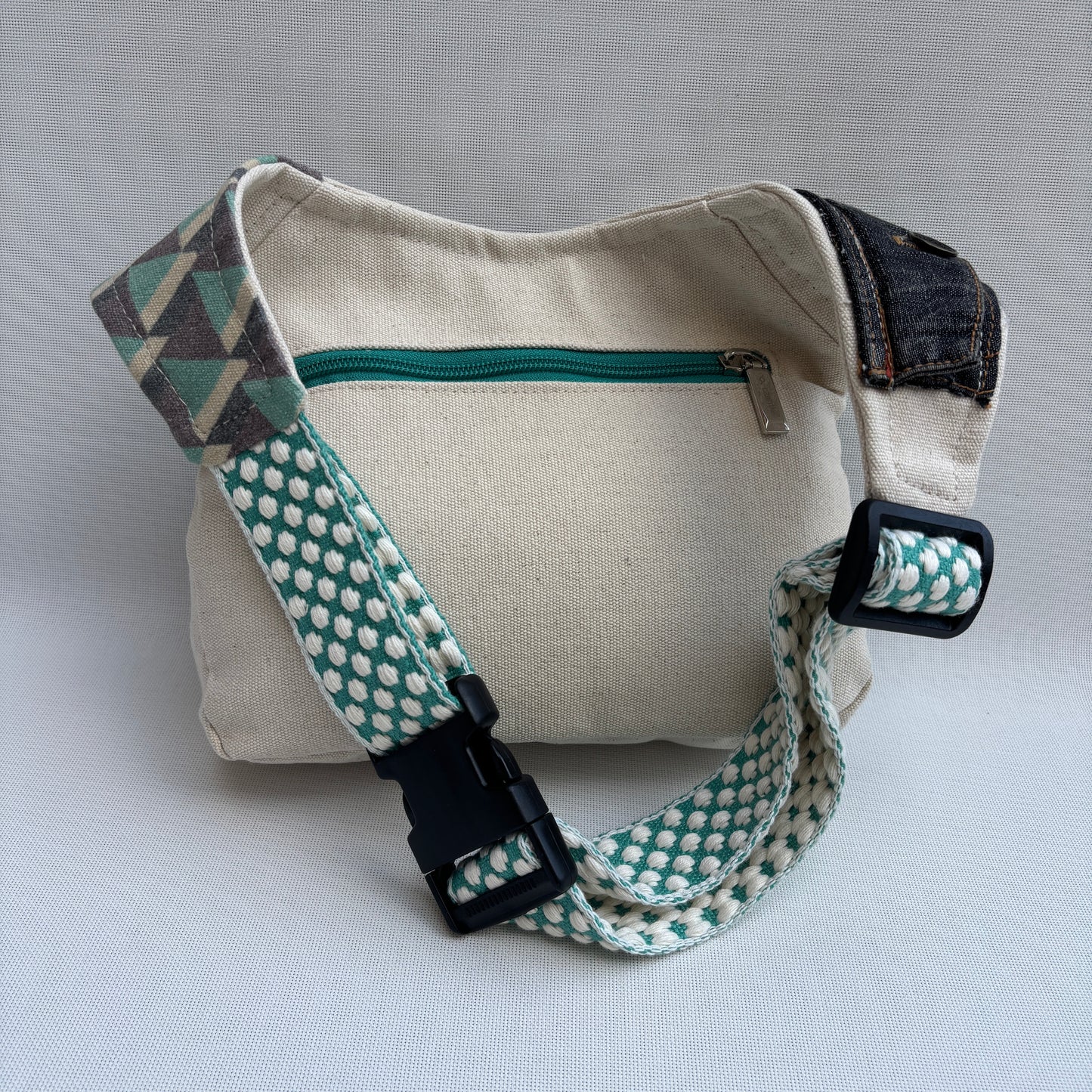 Riñonera "Geometric Nepal Top" + Bolsillo trasero · Pieza Única Núm. 17635