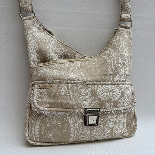 Bolso Bandolera Súper Caomka "Golden Paisley Shine" · Pieza Única Núm. 19062