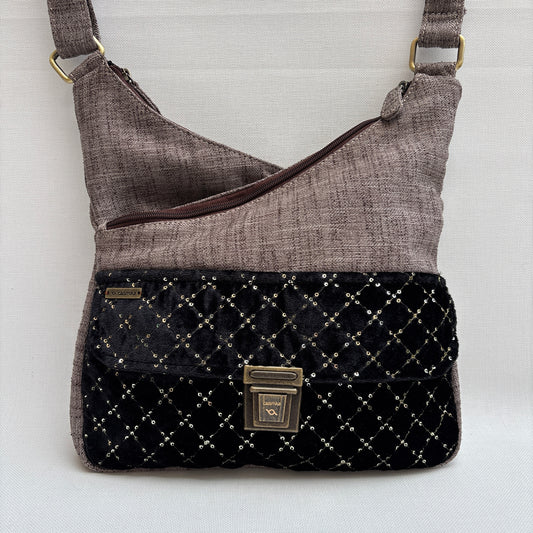 Bolso Bandolera Súper Caomka "Noir Glam" · Pieza Única Núm. 19049