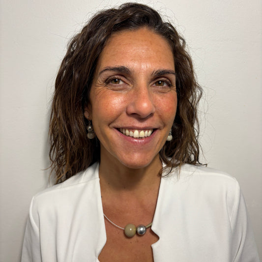 Conjunto con perlas de vidrio de Murano MAREA NORD · Jolly Venezia × Caomka. Color BEIGE/MARFIL/PLATA