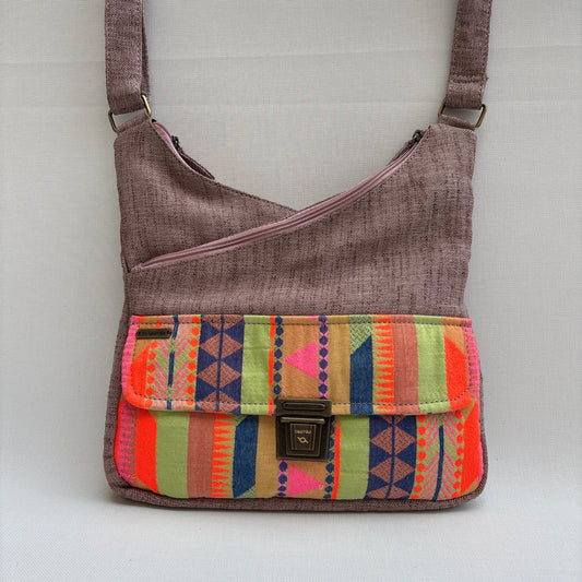 Bolso Bandolera Súper Caomka "Sunset Nomad Pop" · Pieza Única Núm. 19040