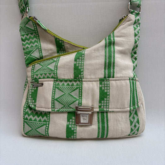 Bolso Bandolera Súper Caomka "Green Nomad Breeze" · Pieza Única Núm. 19039