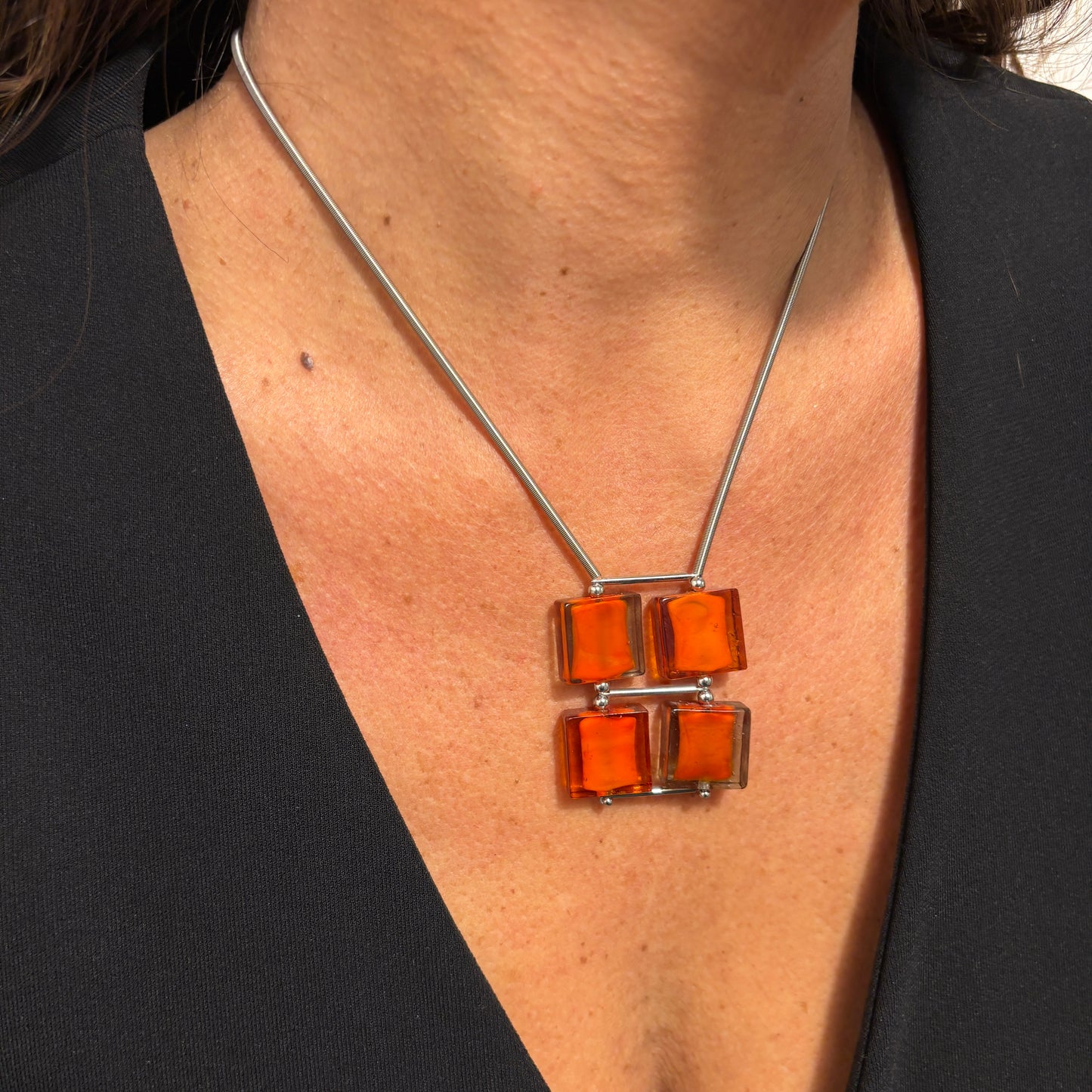 Conjunto con perlas de vidrio de Murano Ámbar Quattro · Jolly Venezia × Caomka