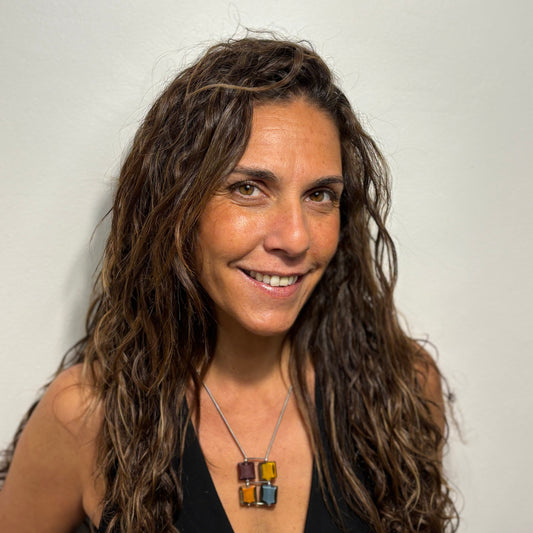 Collar con perlas de vidrio de Murano Quadria Calda · Jolly Venezia × Caomka