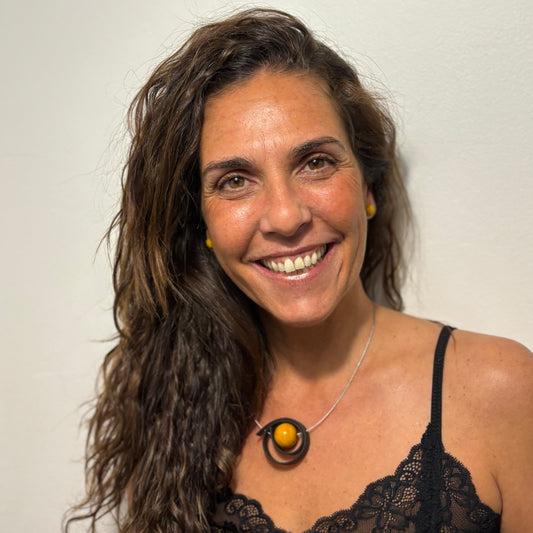 Conjunto con perla de vidrio de Murano SPIRA · Jolly Venezia × Caomka · Color: Ámbar Veneciano