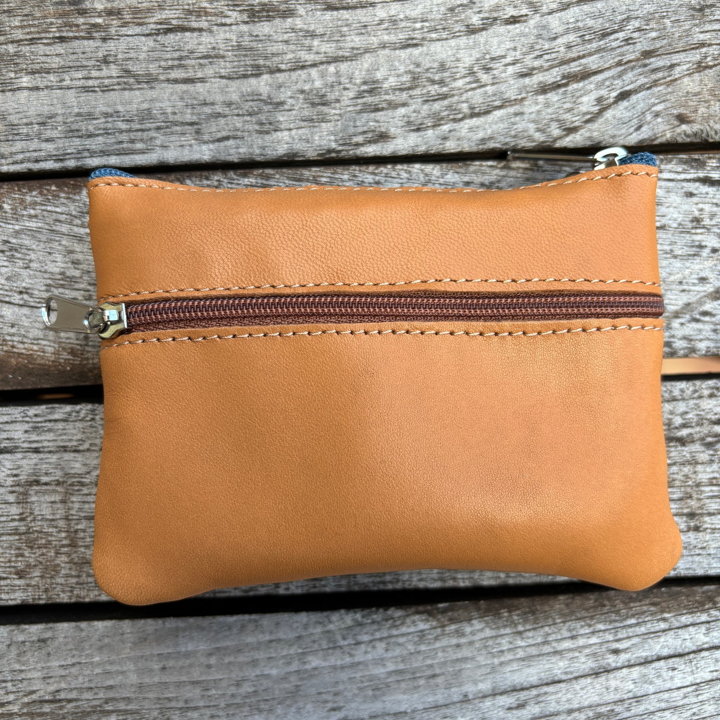 CAOMKA Premium Flat Coin Purse Natürliches BioCuir®-Leder Exklusivstück Nr. 13183