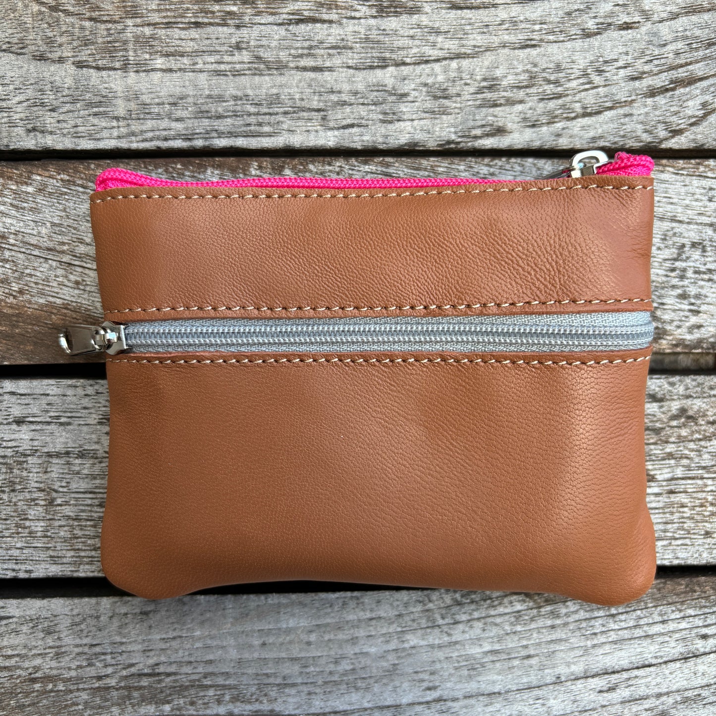 CAOMKA Premium Flat Coin Purse Natürliches BioCuir®-Leder Exklusivstück Nr. 13183