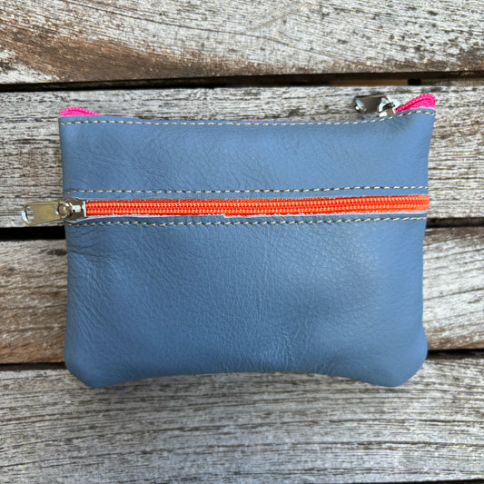 CAOMKA Premium Flat Coin Purse Natural BioCuir® Leather Exclusive Piece No. 13183