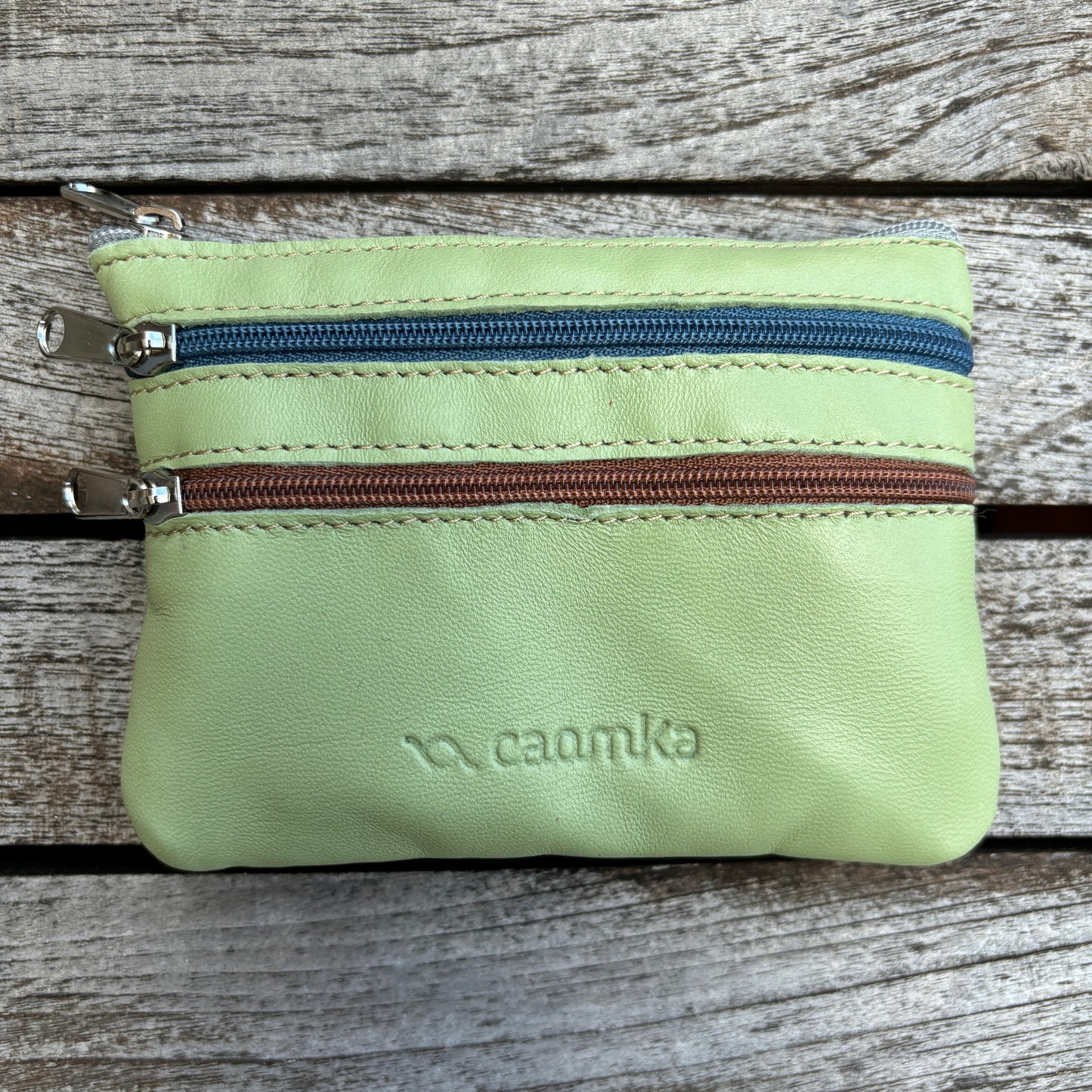 CAOMKA Premium Flat Coin Purse Natürliches BioCuir®-Leder Exklusivstück Nr. 13183