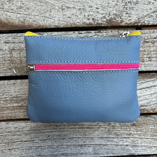 CAOMKA Premium Flat Coin Purse Natural BioCuir® Leather Exclusive Piece No. 13183
