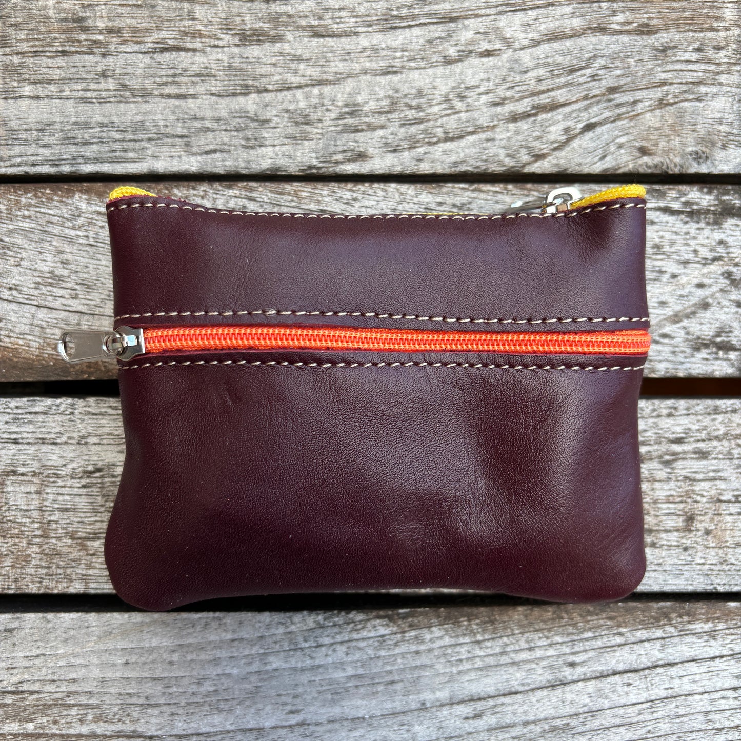 CAOMKA Premium Flat Coin Purse Natürliches BioCuir®-Leder Exklusivstück Nr. 13183