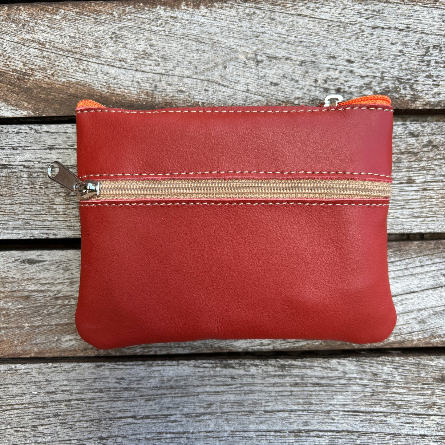 CAOMKA Premium Flat Coin Purse Natürliches BioCuir®-Leder Exklusivstück Nr. 13183