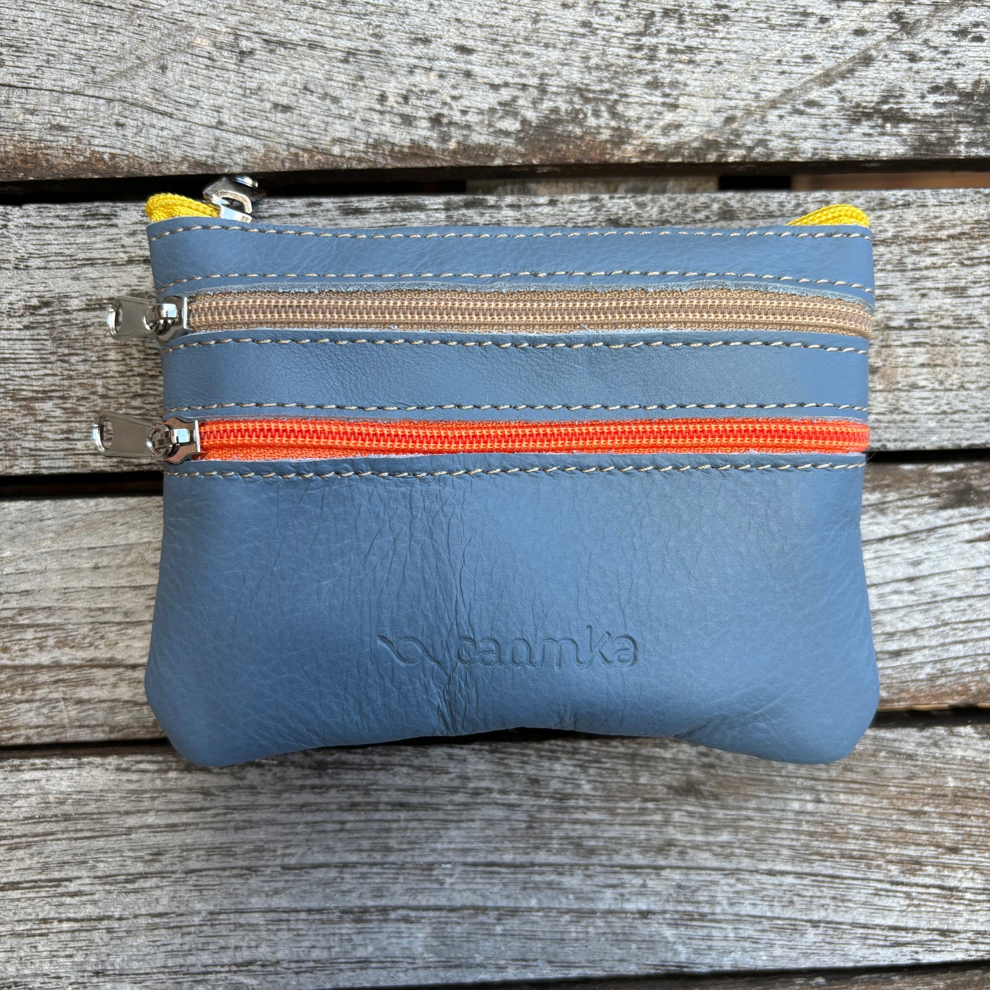 CAOMKA Premium Flat Coin Purse Natürliches BioCuir®-Leder Exklusivstück Nr. 13183