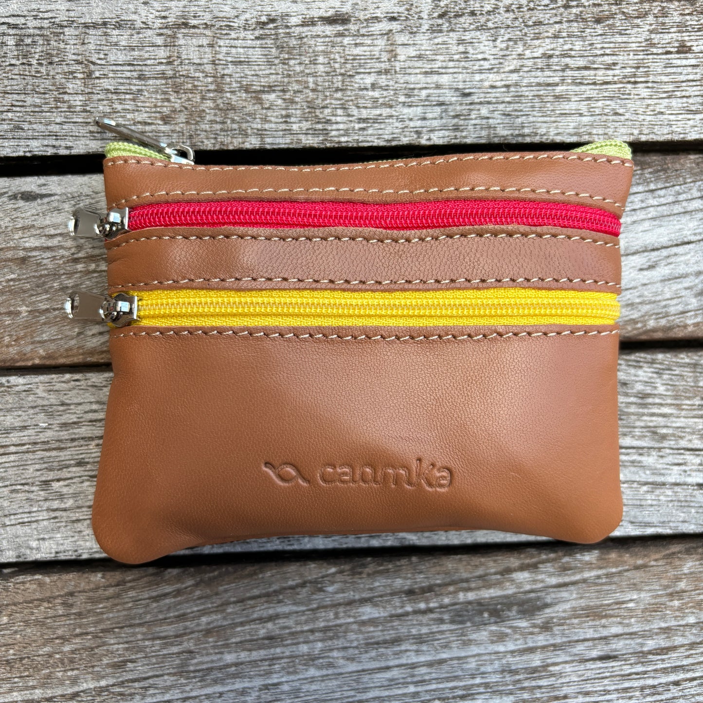 CAOMKA Premium Flat Coin Purse Natürliches BioCuir®-Leder Exklusivstück Nr. 13183